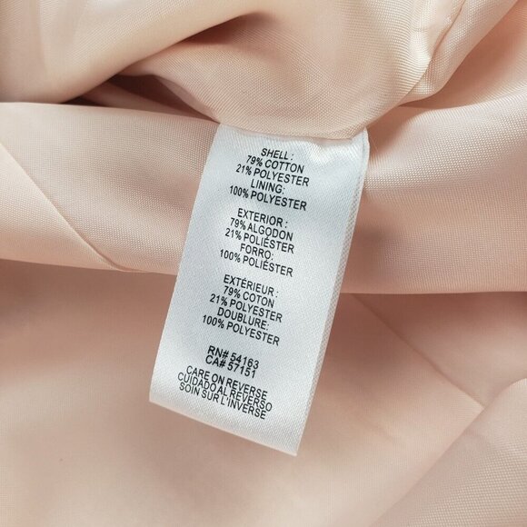 Karl Lagerfeld Tweed Jacket Womens 8 Pink Peach Button Front Mid Length Blazer - Picture 9 of 11